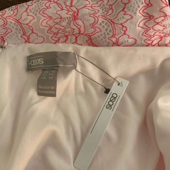 NWT ASOS lace halter fit and flare dress - Picture 9 of 9